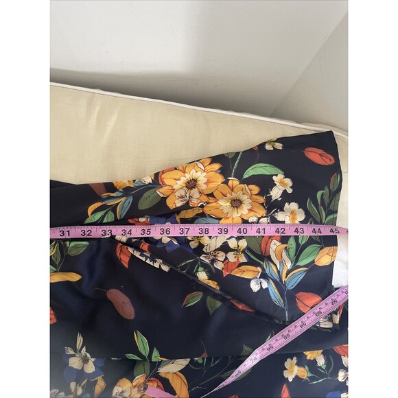 Pookie And Sebastian black floral Cowl Neck Midi Slit Dress M - Picture 11 of 11